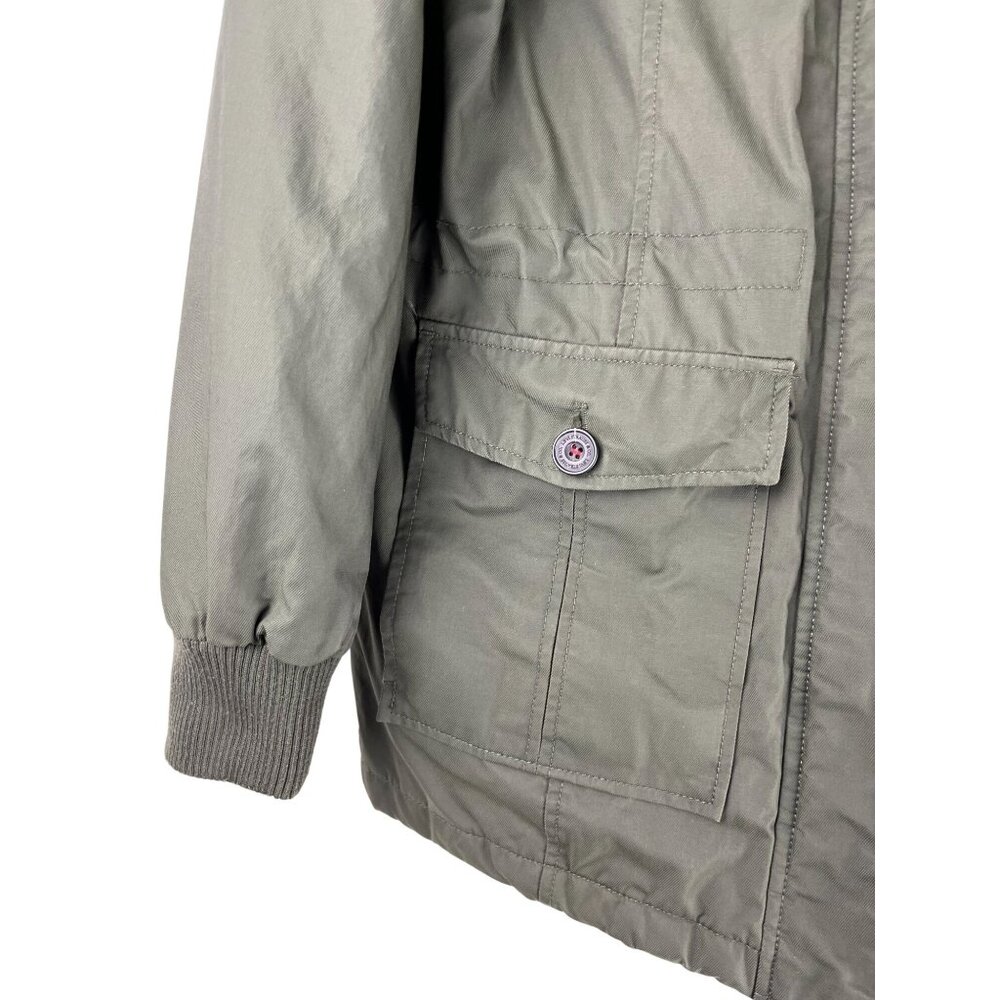 Grunge Levi Strauss & Co Hooded Sherpa Lined Army Green Jacket, Women's Medium - Picture 12 of 16
